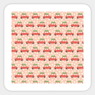 Christmas Tree Holiday Car Pink Sticker